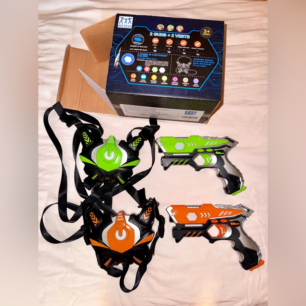 Infrared Toy Guns Set - Green and Orange